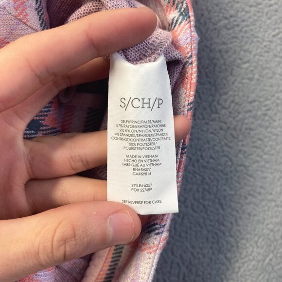 Women's CABI Playdate Crop Jacket Small Style# 6257 Tailored Plaid,One Button - Picture 11 of 12